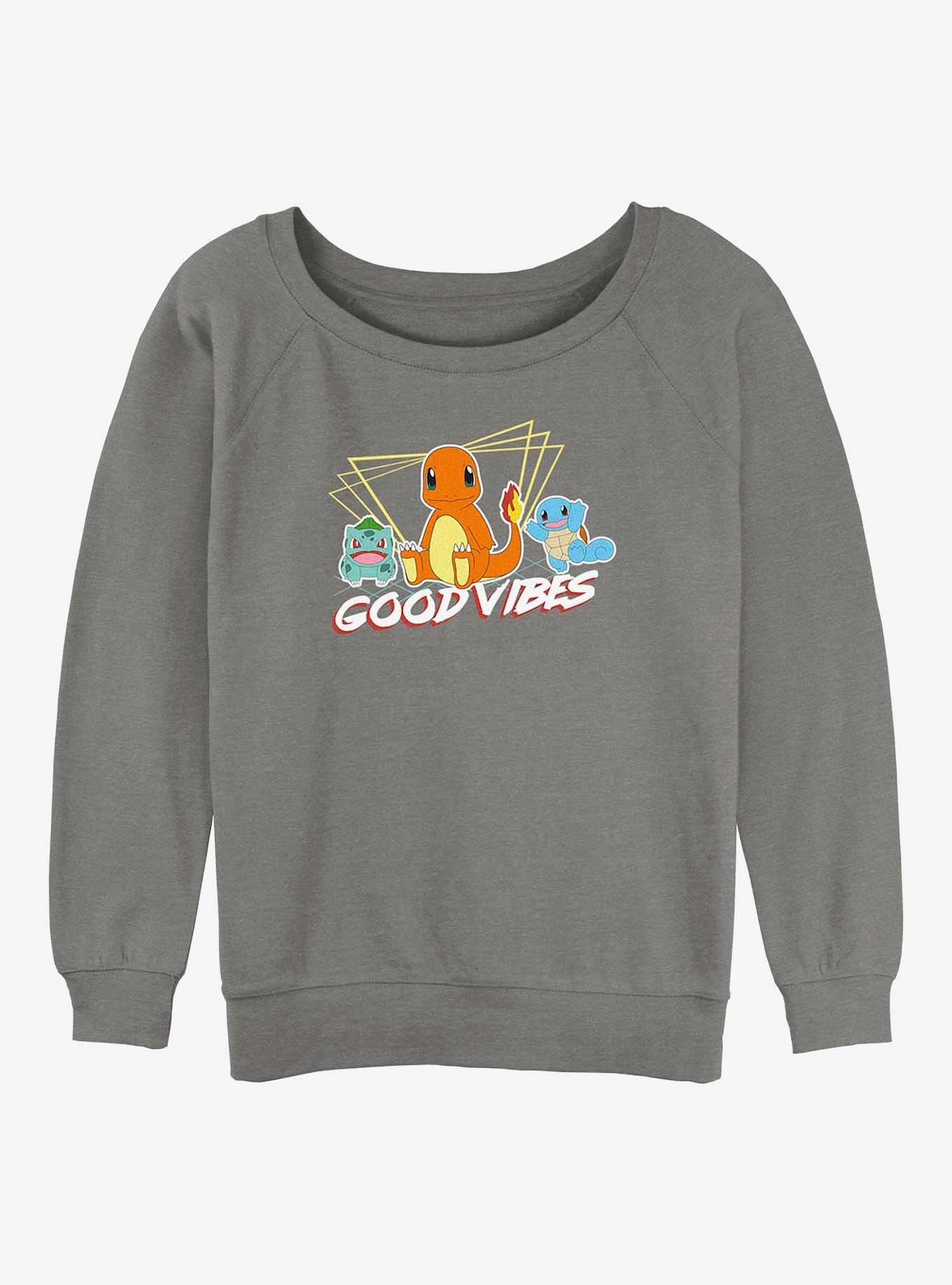 Pokemon Good Vibes Starters Girls Slouchy Sweatshirt, , hi-res