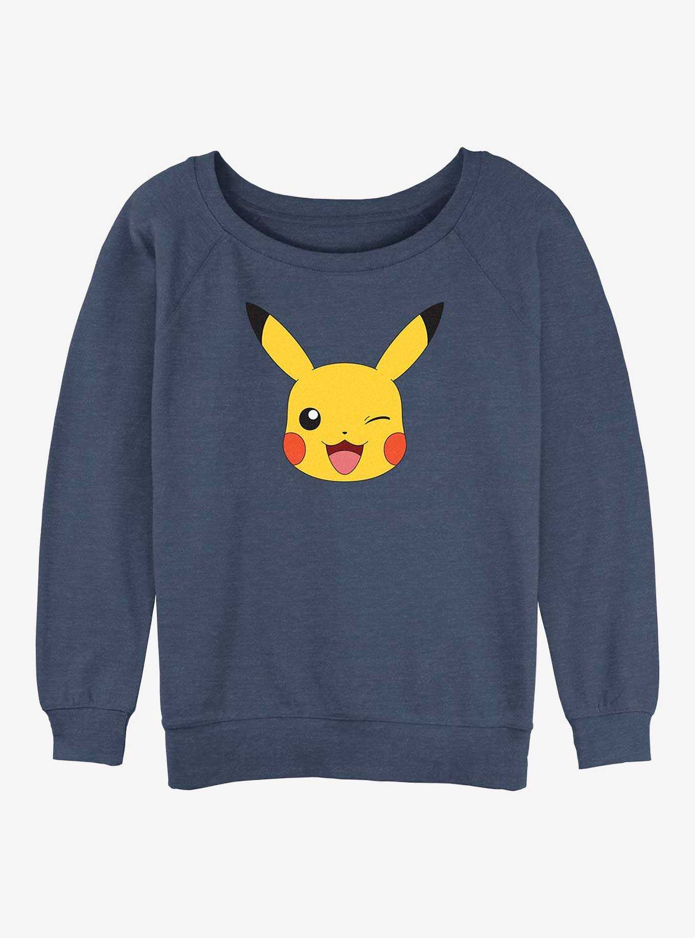 Pokemon Pikachu Face Girls Slouchy Sweatshirt, , hi-res