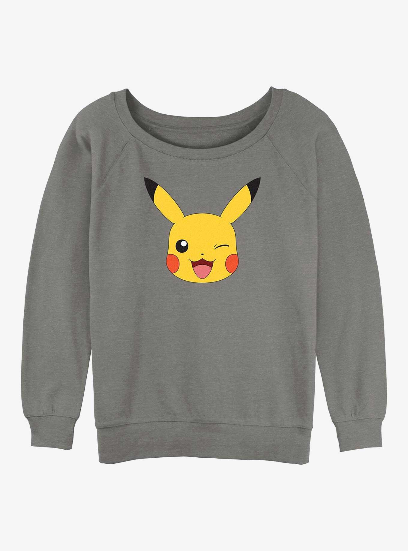 Pokemon Pikachu Face Girls Slouchy Sweatshirt, , hi-res