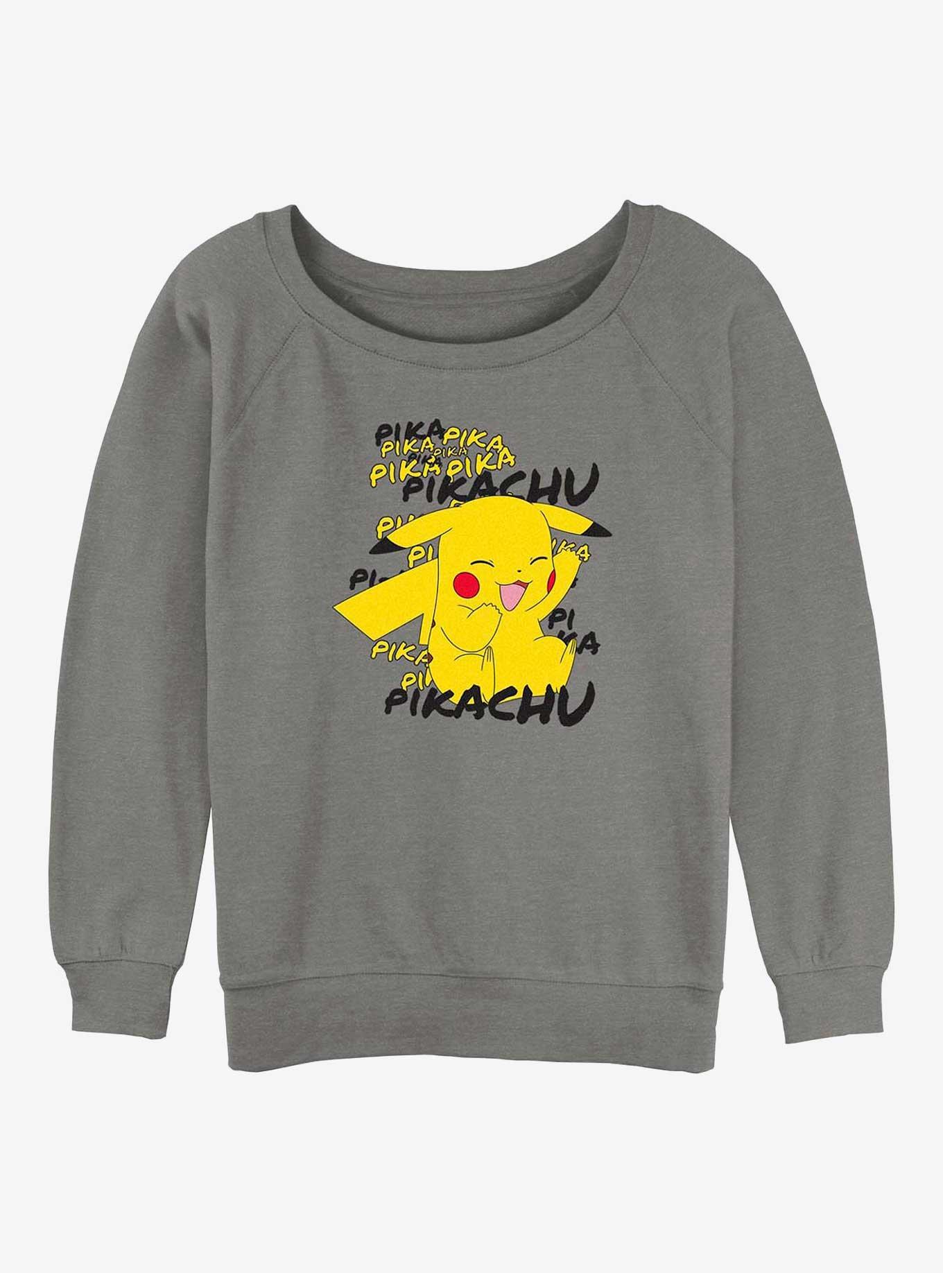 Pokemon Pikachu Cracks A Joke Girls Slouchy Sweatshirt