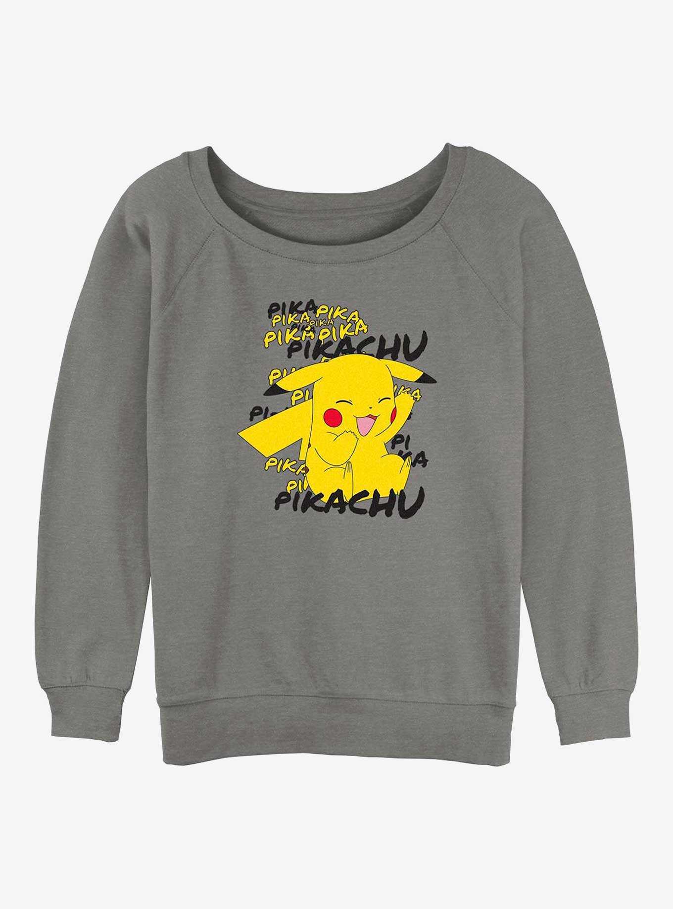 Pokemon Pikachu Cracks A Joke Girls Slouchy Sweatshirt, , hi-res