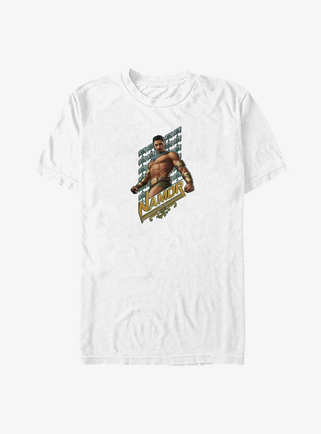 Marvel Black Panther: Wakanda Forever Namor Action Pose Big & Tall T-Shirt, WHITE, hi-res