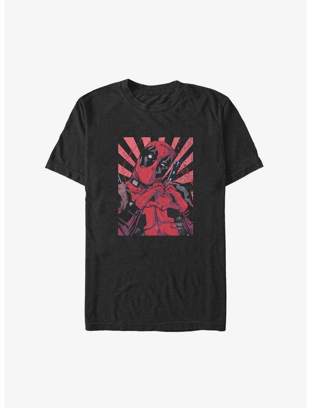 Marvel Deadpool Heart Sign Big & Tall T-Shirt, BLACK, hi-res