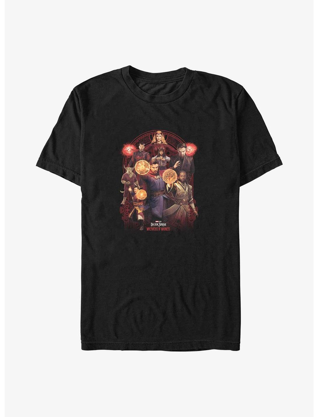 Marvel Doctor Strange in the Multiverse of Madness Group Shot Big & Tall T-Shirt, BLACK, hi-res