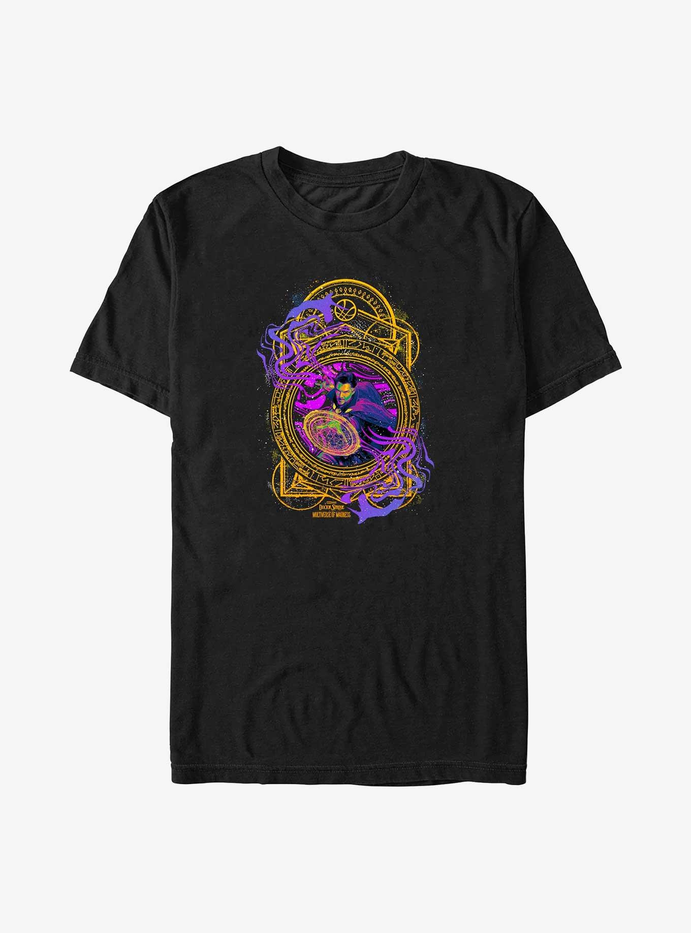 Marvel Doctor Strange in the Multiverse of Madness Neon Time Bender Big & Tall T-Shirt, BLACK, hi-res