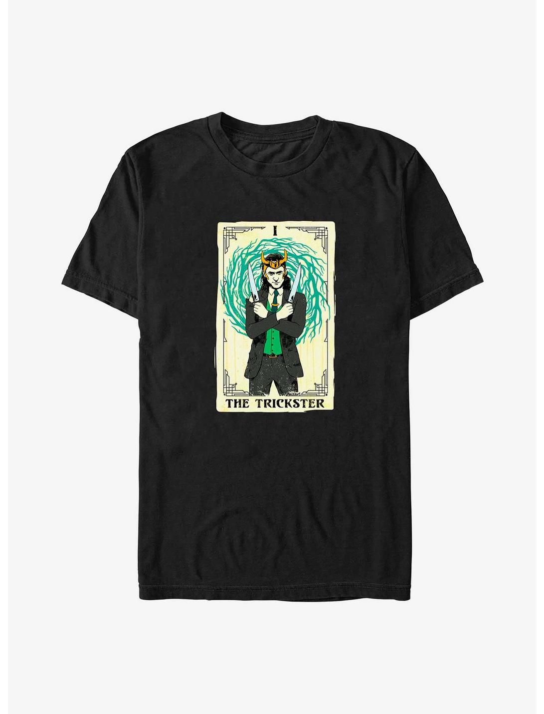 Marvel Loki The Trickster Tarot Card Big & Tall T-Shirt, BLACK, hi-res