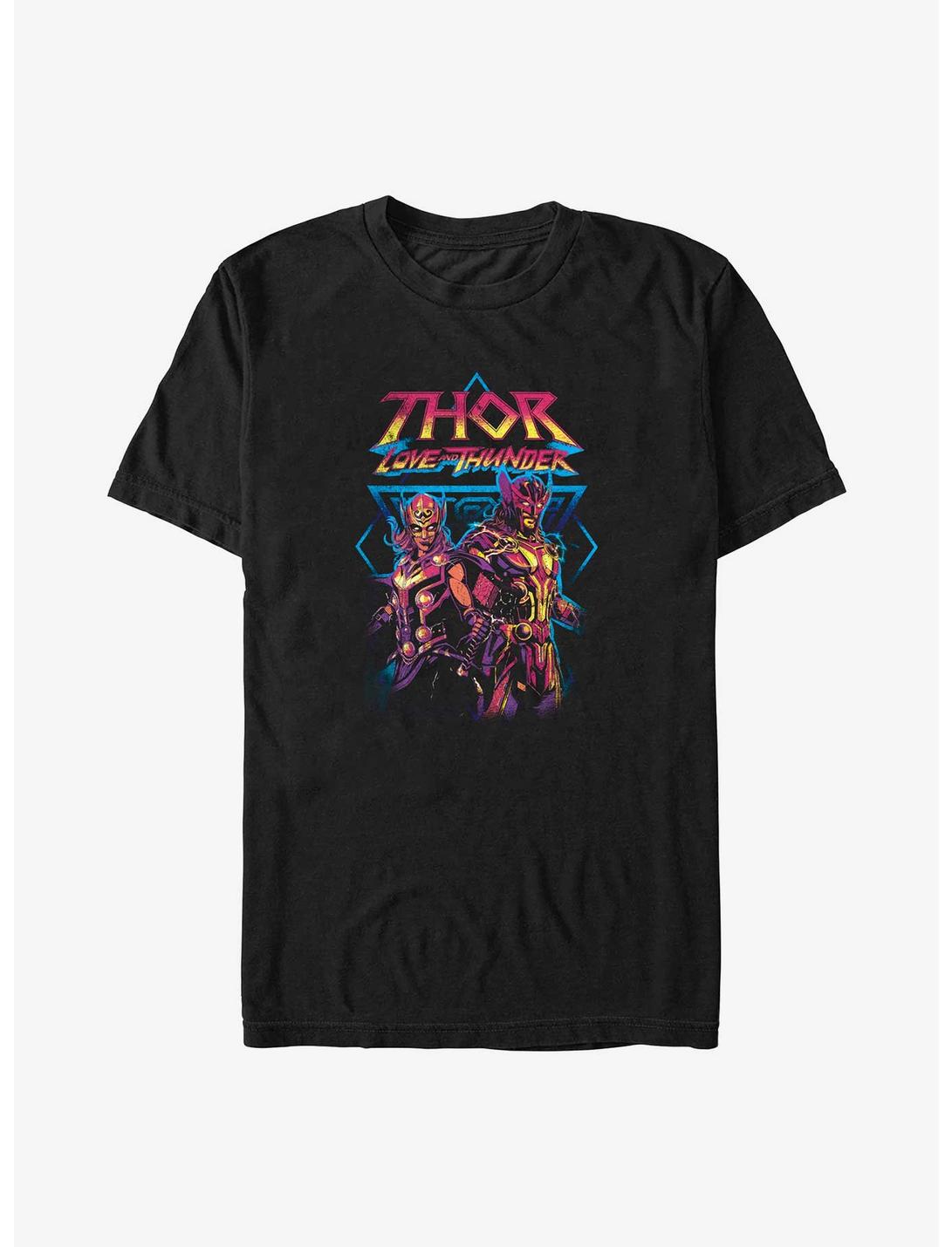 Marvel Thor: Love and Thunder Mighty Thor and God of Thunder Big & Tall T-Shirt, BLACK, hi-res
