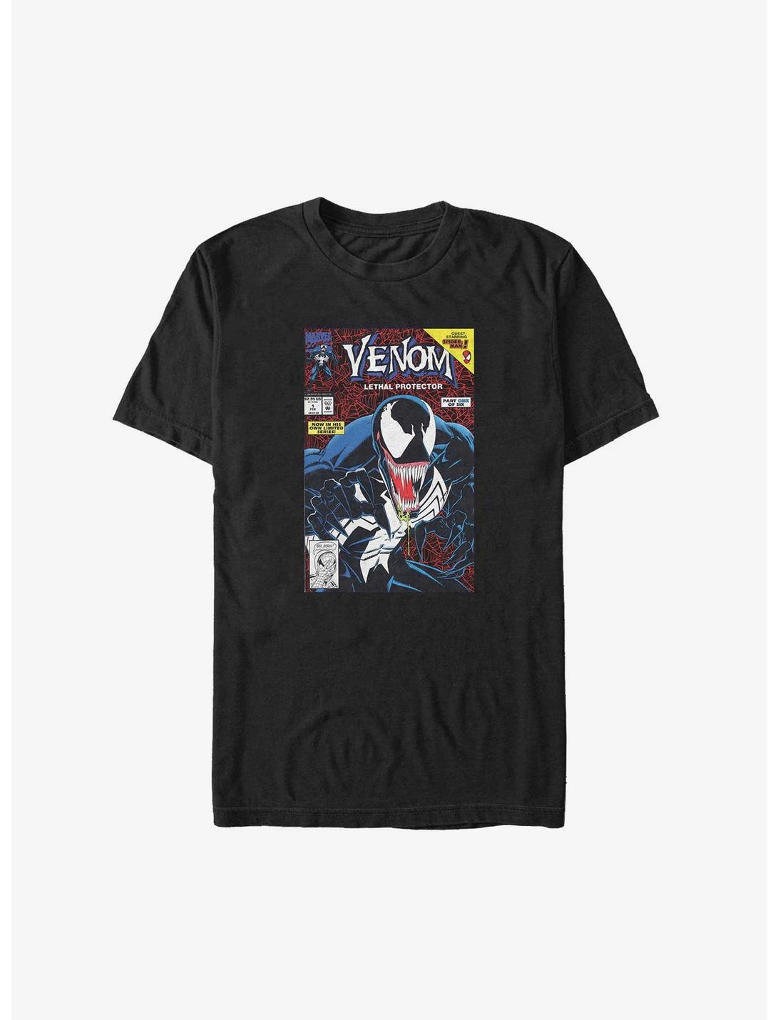 Marvel Venom Lethal Protector Comic Cover Big & Tall T-Shirt, BLACK, hi-res