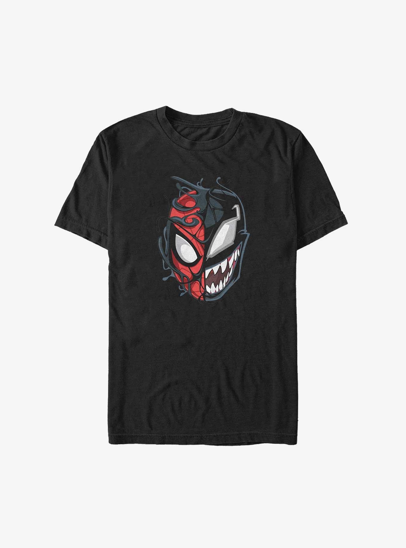 Marvel Venom Peter & Venom Split Face Big & Tall T-Shirt