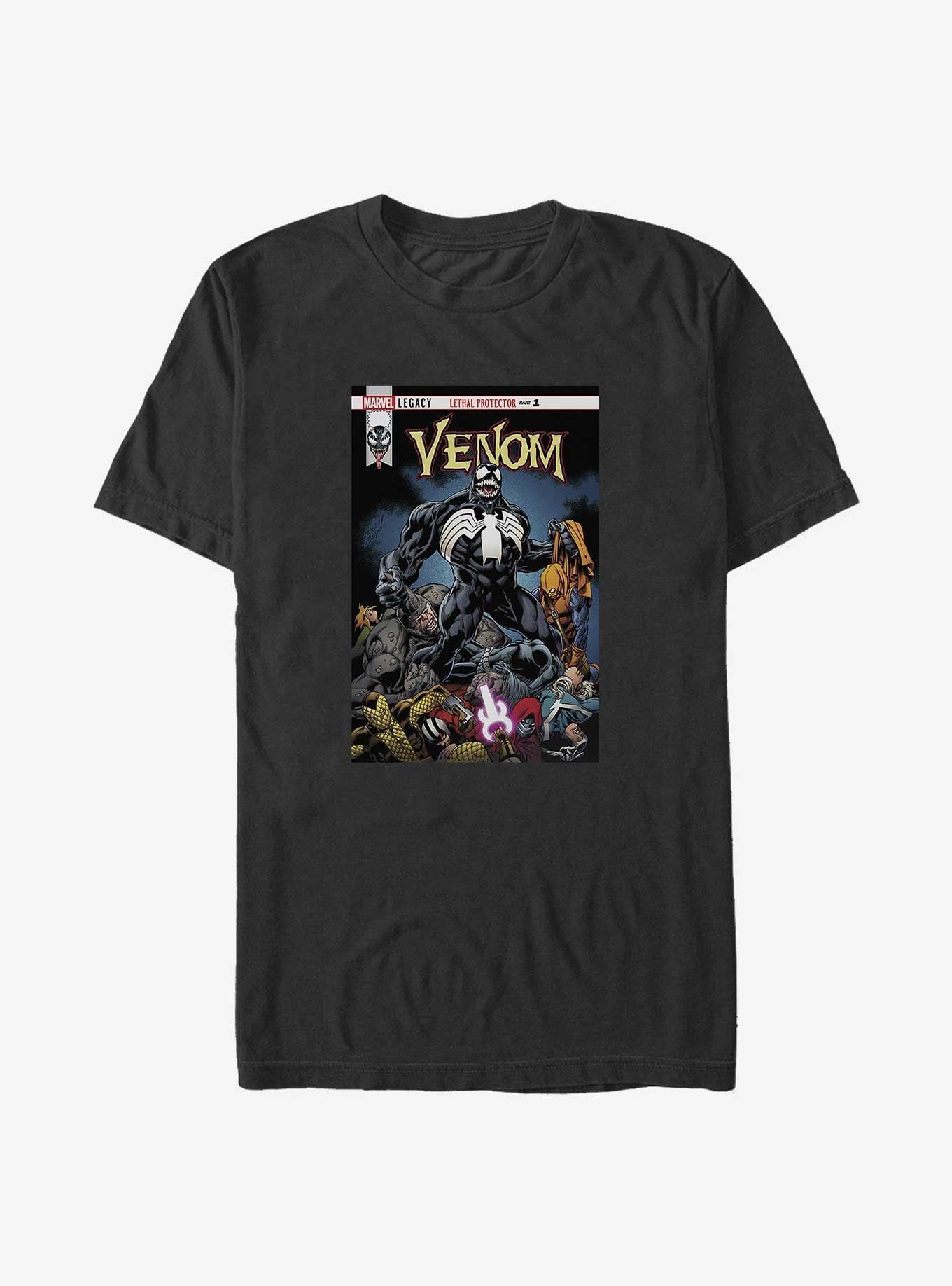 Marvel Venom Standing Victory Comic Cover Big & Tall T-Shirt