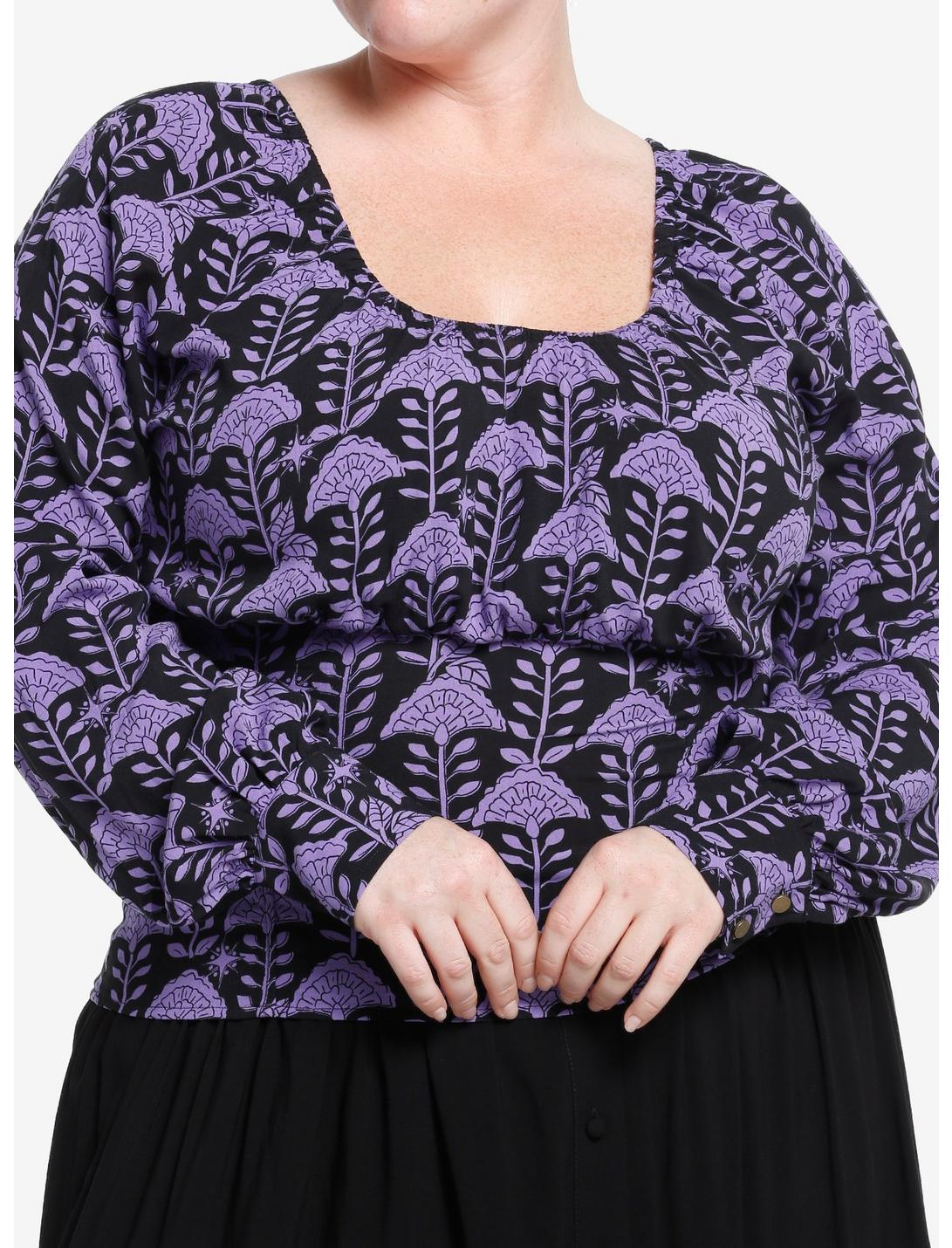 The Witcher Yennefer Flowers Long-Sleeve Top Plus Size, MULTI, hi-res