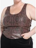 The Witcher Ciri Icons Lace-Up Bustier Plus Size, DARK BROWN, hi-res