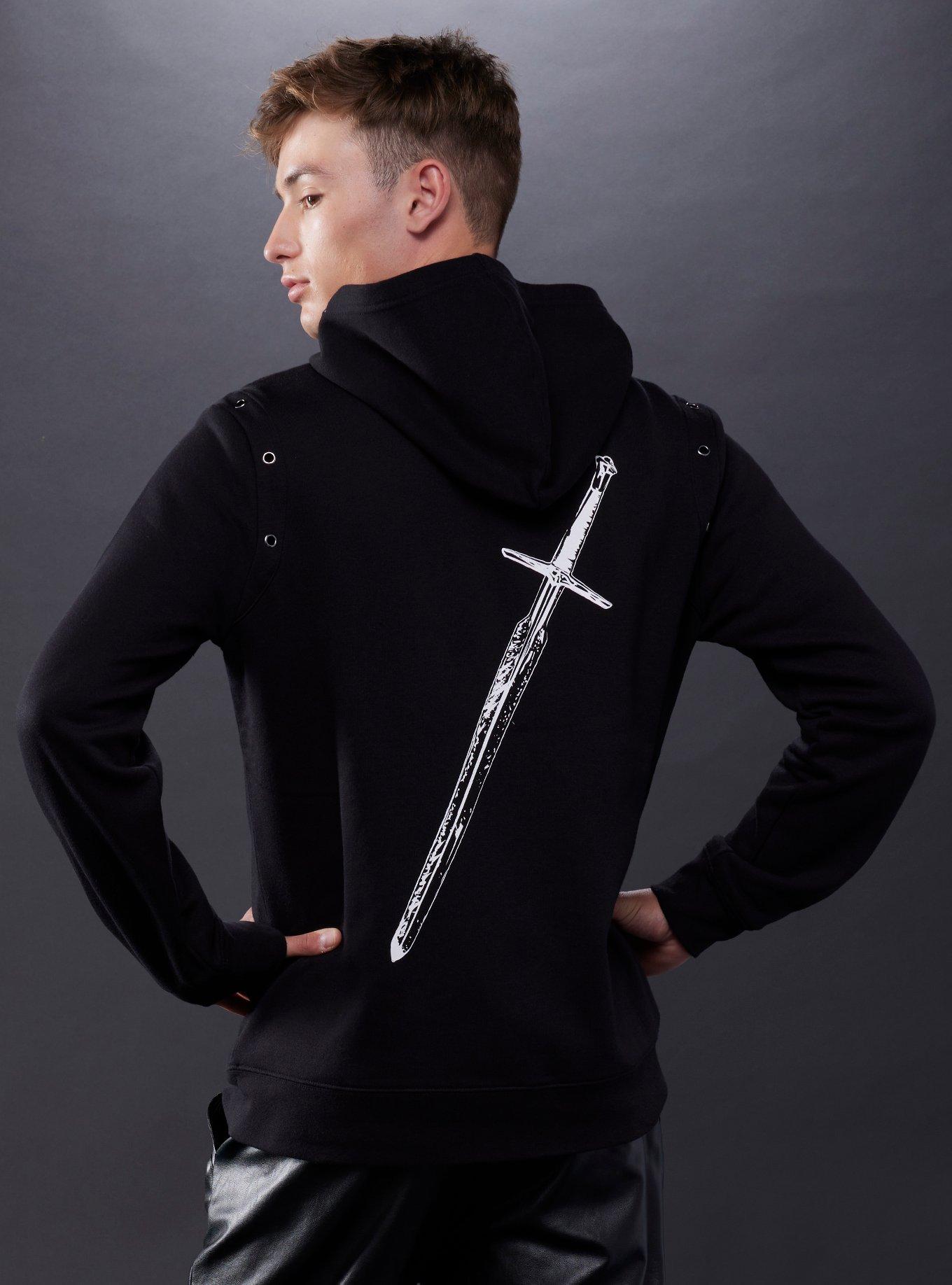 The Witcher Geralt Sword Hoodie, BLACK, hi-res