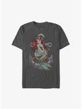 Disney The Little Mermaid Anchor Ariel T-Shirt, CHARCOAL, hi-res