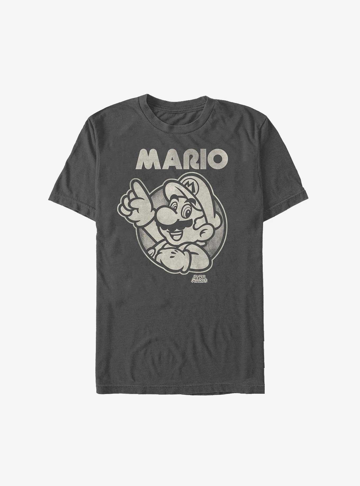 Nintendo So Mario T-Shirt, CHARCOAL, hi-res view 1