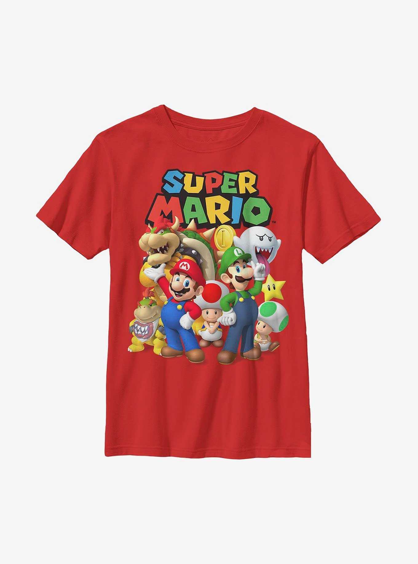 Nintendo Super Mario Group Youth T-Shirt, , hi-res