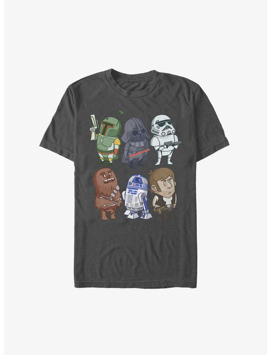 Star Wars Group Doodles T-Shirt, CHARCOAL, hi-res