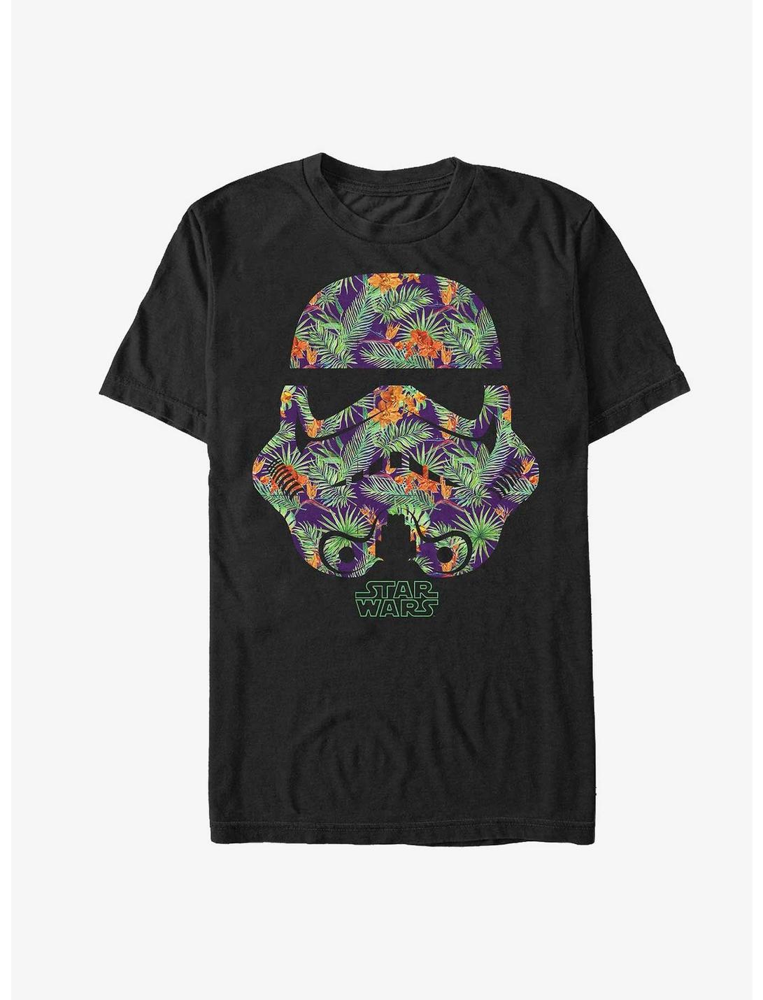 Star Wars Stormtrooper Tropical Helmet T-Shirt, BLACK, hi-res