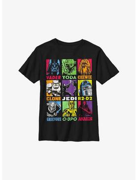 Star Wars Pop Character Grid Youth T-Shirt, , hi-res
