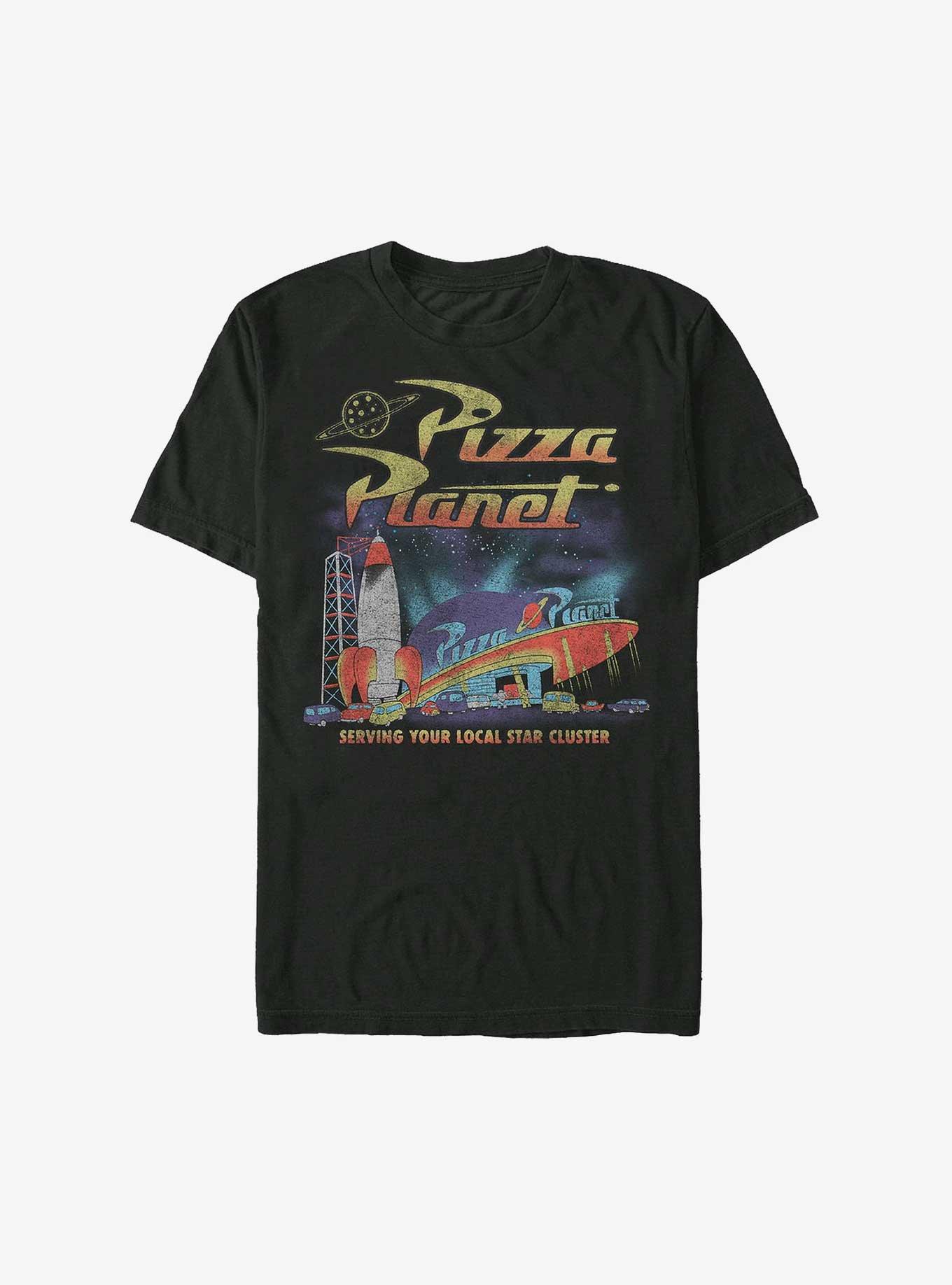 Blue pizza hot sale planet shirt