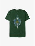 Legend Of Zelda Trifoce Shield And Master Sword T-Shirt, FOREST GRN, hi-res