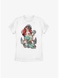 Disney The Little Mermaid Anchor Ariel Womens T-Shirt, WHITE, hi-res