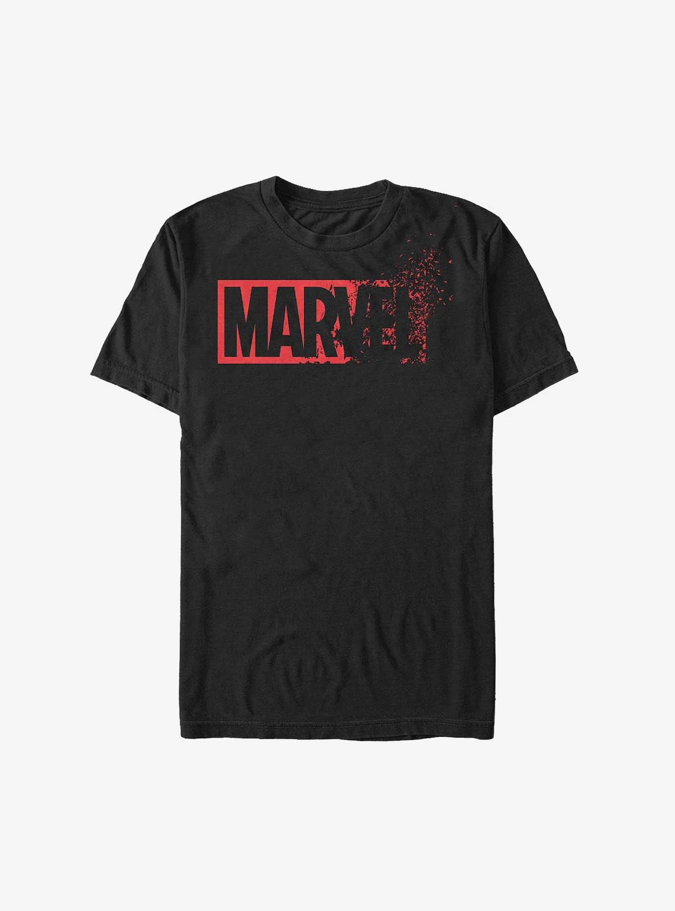 Marvel Dust Logo T-Shirt, BLACK, hi-res