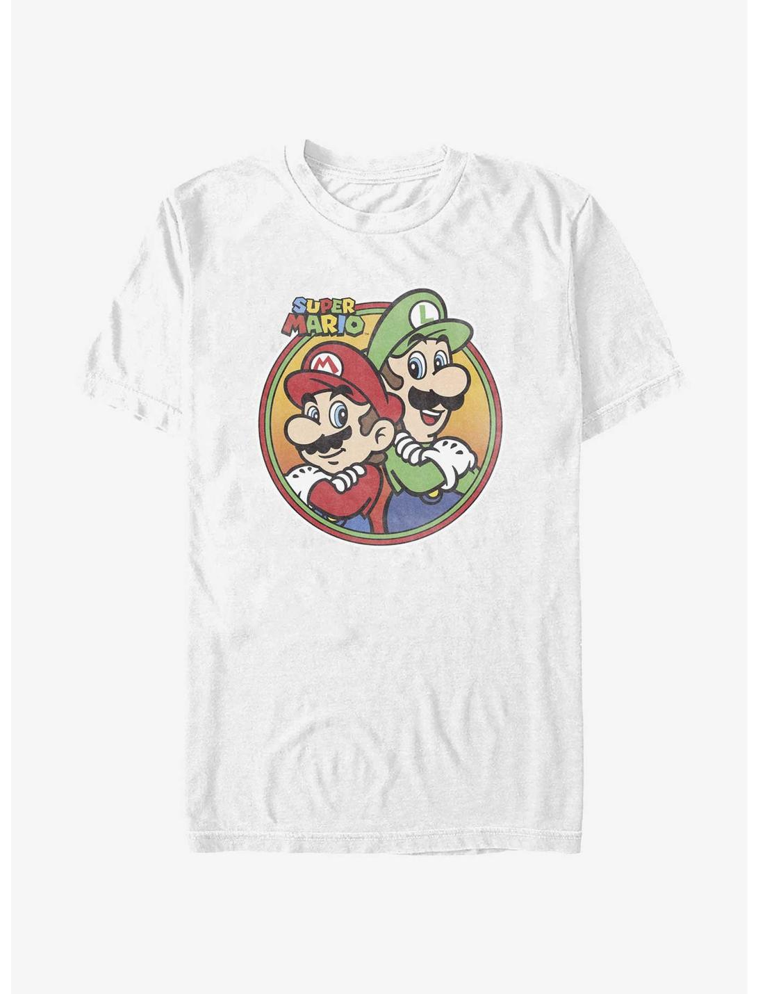 Nintendo Mario And Luigi Icon T-Shirt, WHITE, hi-res