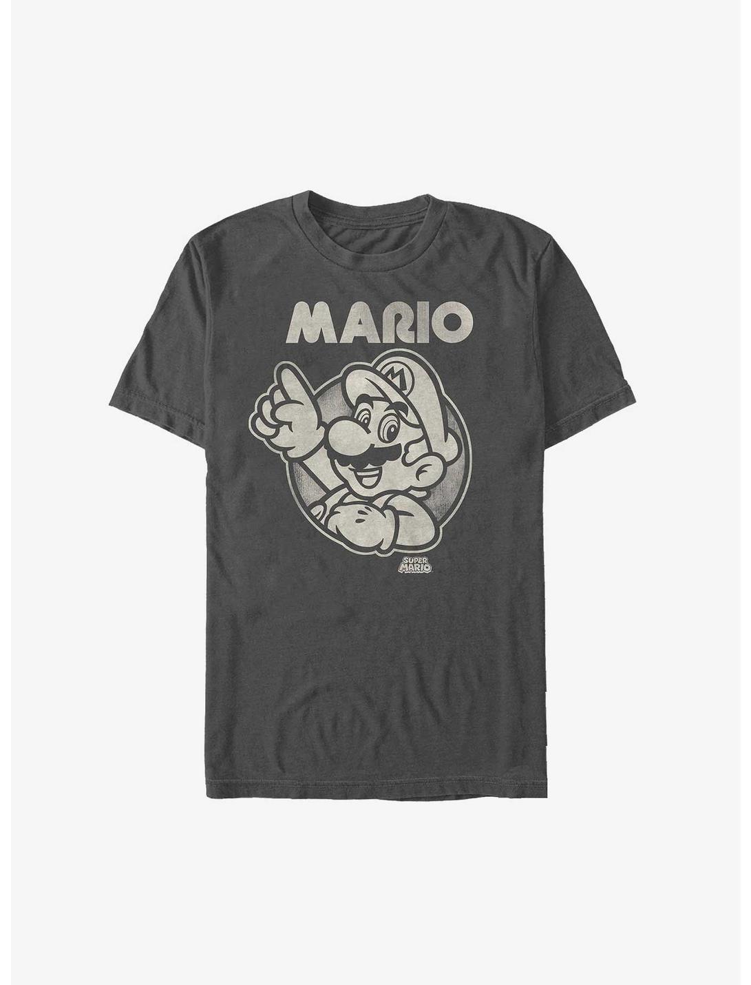 Nintendo So Mario T-Shirt, CHARCOAL, hi-res