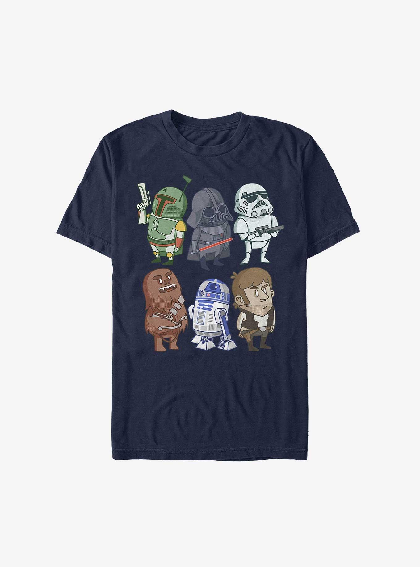 Star Wars Group Doodles T-Shirt, NAVY, hi-res