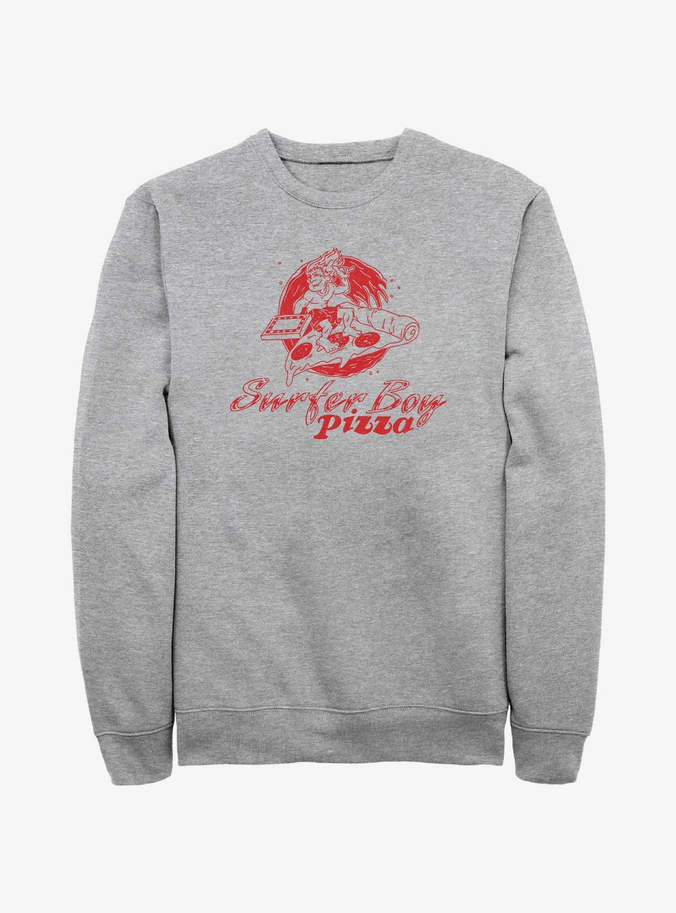 Stranger Things Surfer Boy Pizza Sweatshirt T-Shirt, ATH HTR, hi-res