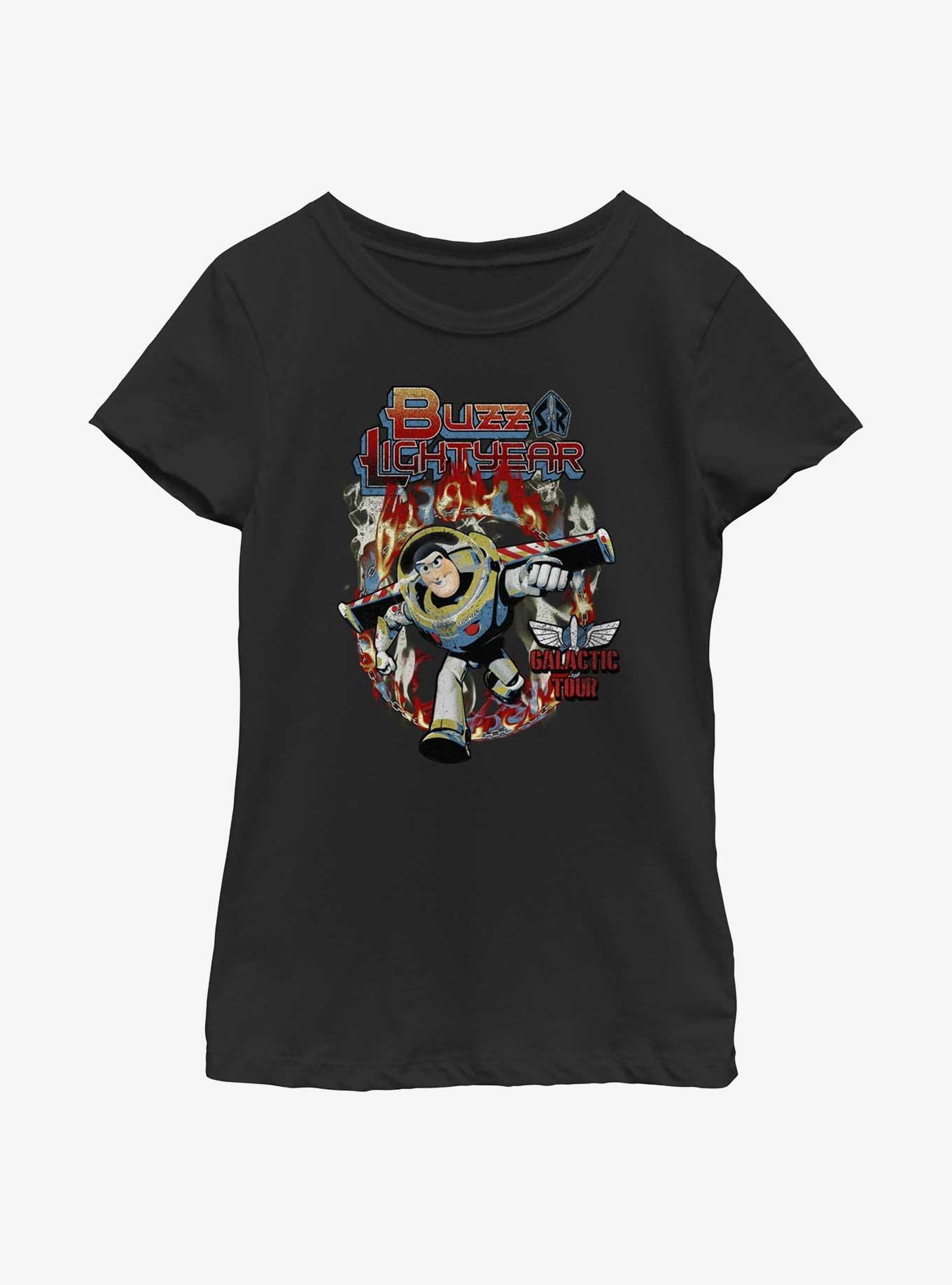 Disney Toy Story Buzz Lightyear Galactic Tour Youth Girls T-Shirt, BLACK, hi-res