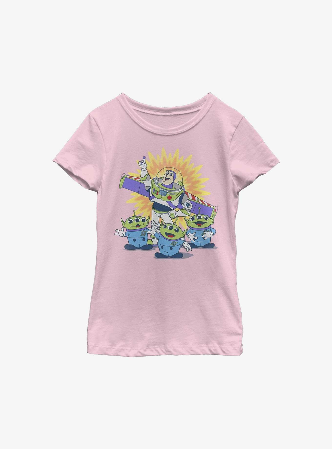 Disney Toy Story Vintage Buzz Youth Girls T-Shirt, PINK, hi-res