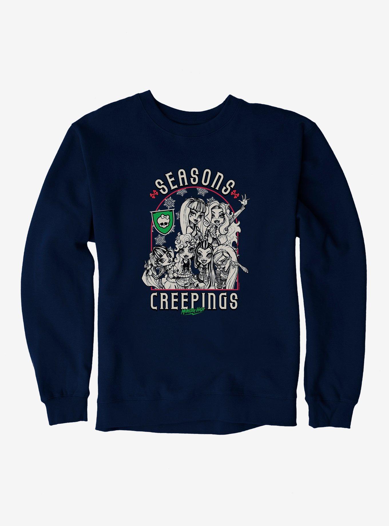 Monster High Seasons Creepings Sweatshirt, NAVY, hi-res