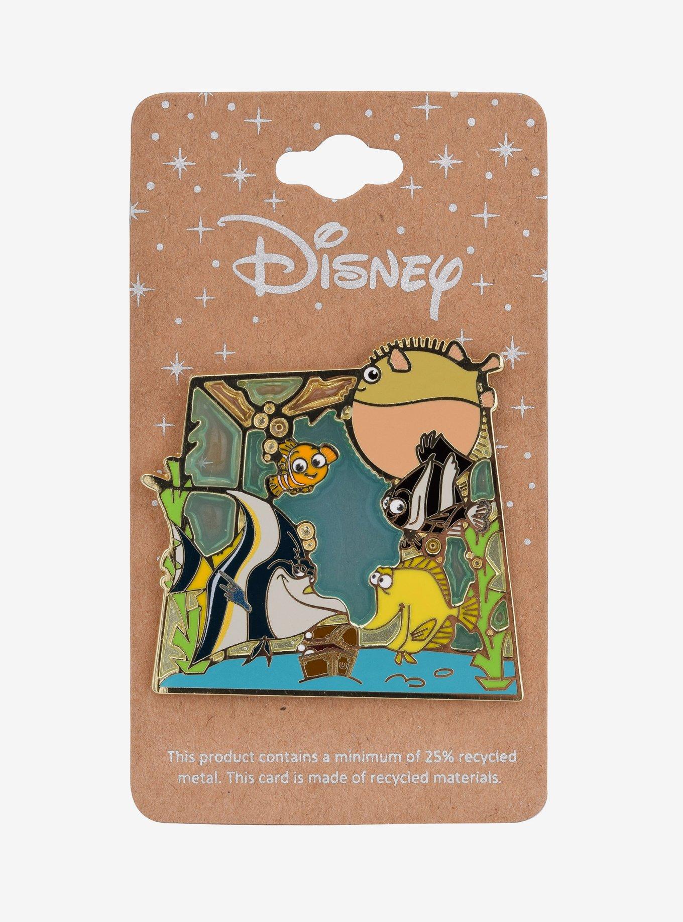 Disney Pixar Finding Nemo Fish Tank Stained Glass Enamel Pin - BoxLunch Exclusive, , hi-res