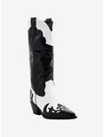 Azalea Wang Sally Black & White Cowboy Boots, BLACK, hi-res