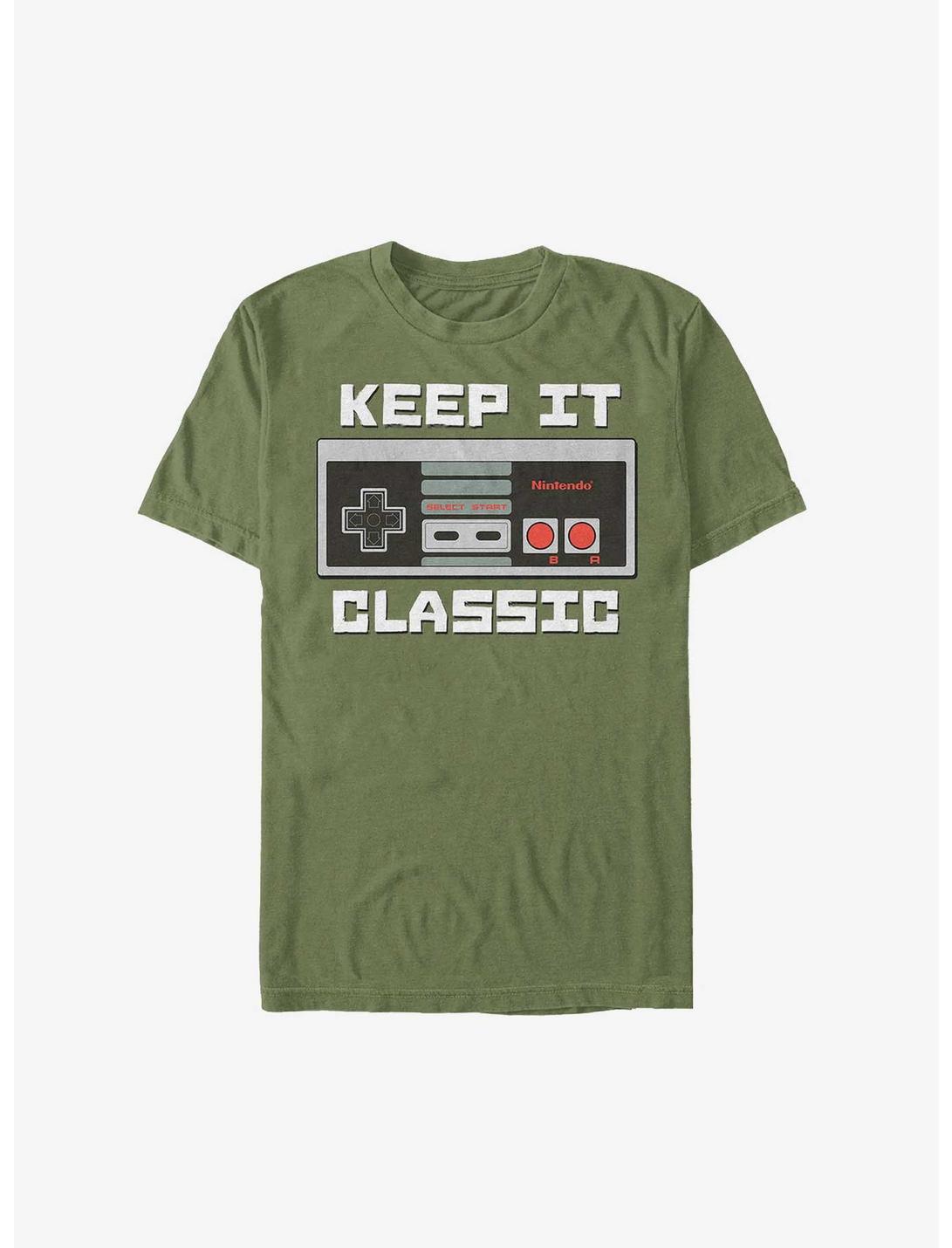 Nintendo Keep It Classic Controller Extra Soft T-Shirt, MIL GRN, hi-res