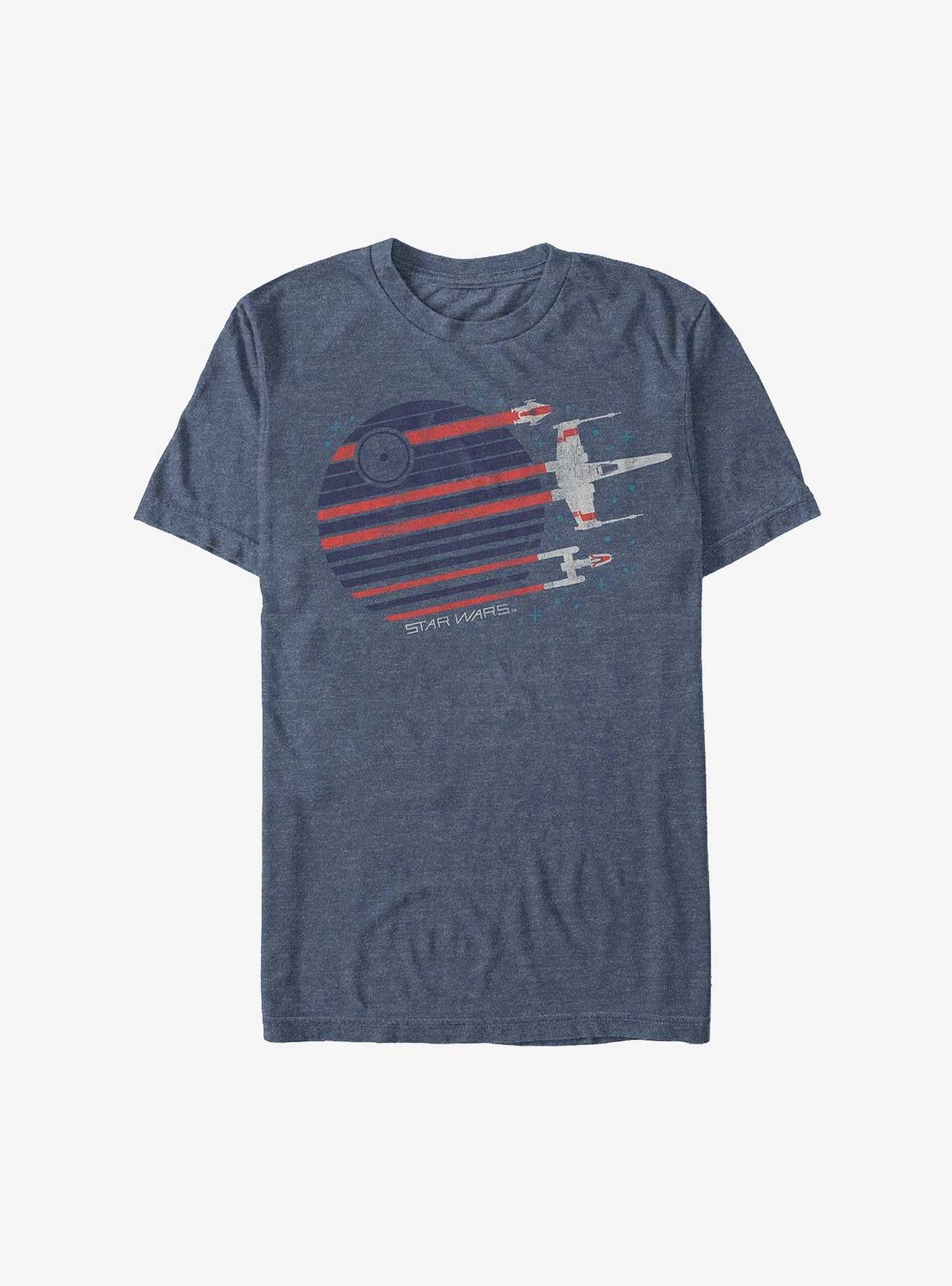 Star Wars Rebel Flyby T-Shirt, NAVY HTR, hi-res