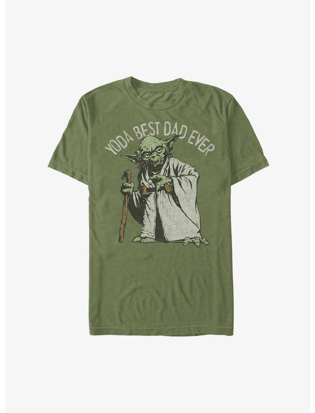Star Wars Yoda Best Dad Extra Soft T-Shirt, MIL GRN, hi-res