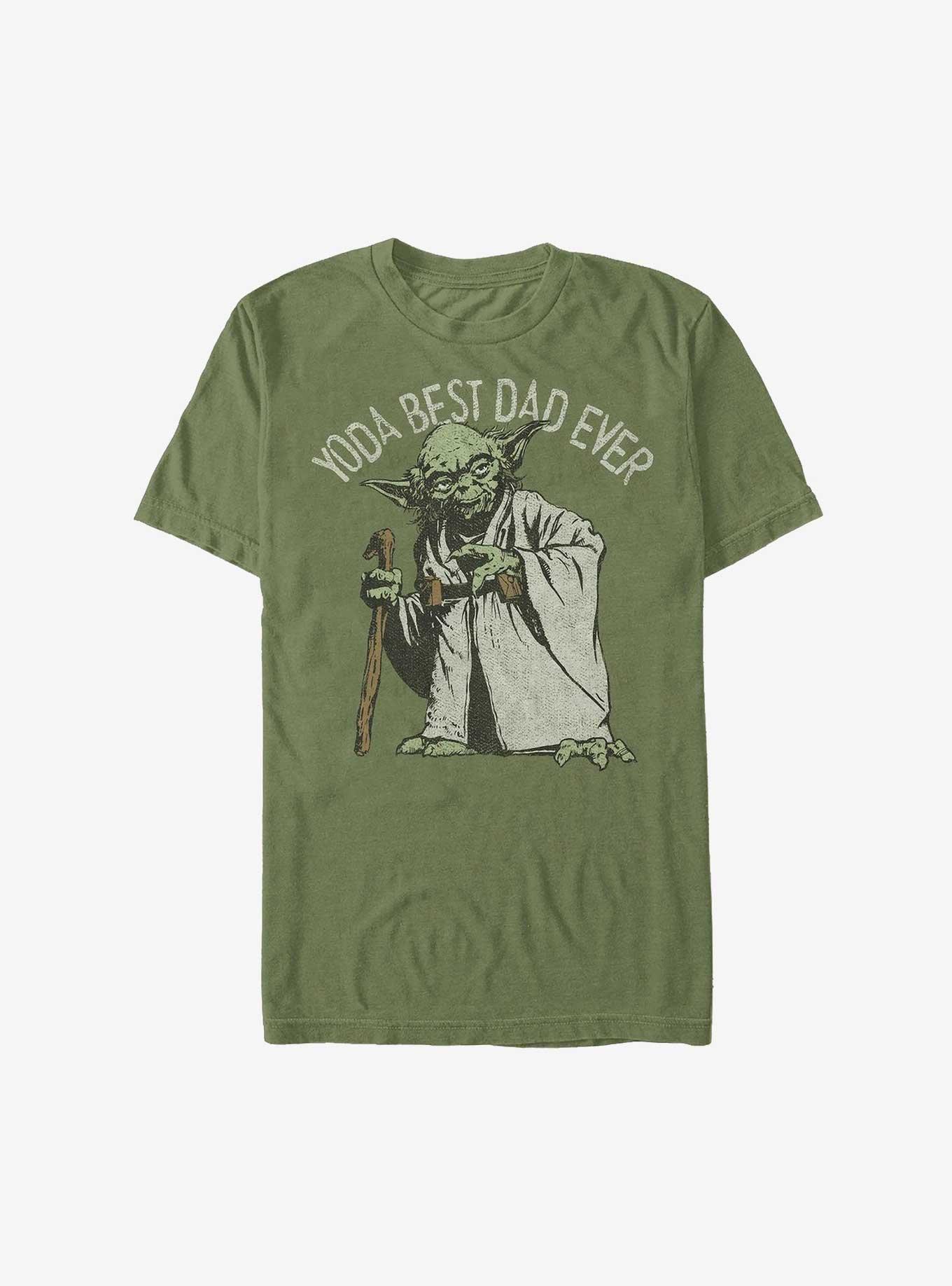 Star Wars Yoda Best Dad Extra Soft T-Shirt, MIL GRN, hi-res