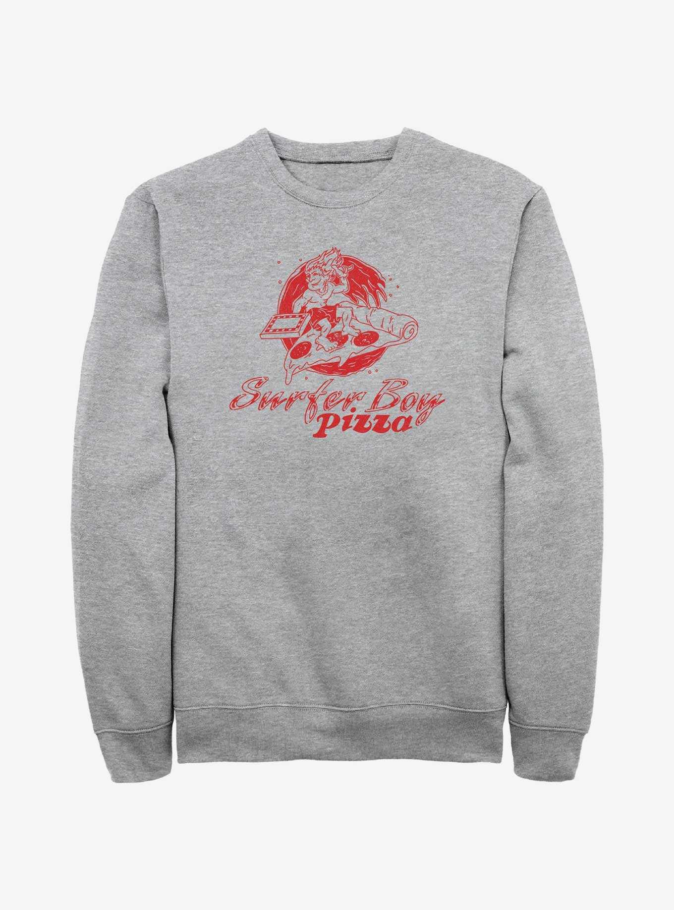 Stranger Things Surfer Boy Pizza Logo Sweatshirt, , hi-res