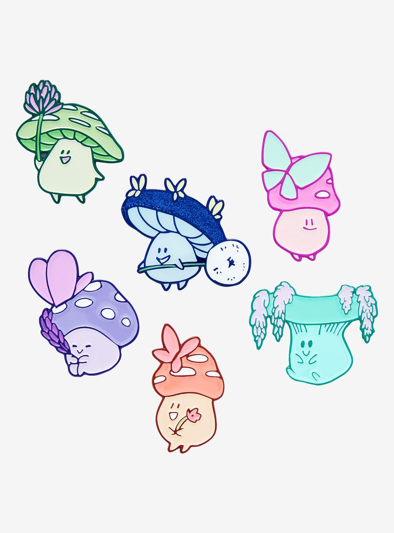 Friendly Fungi Floral Series 1 Blind Bag Enamel Pin - BoxLunch Exclusive, , hi-res