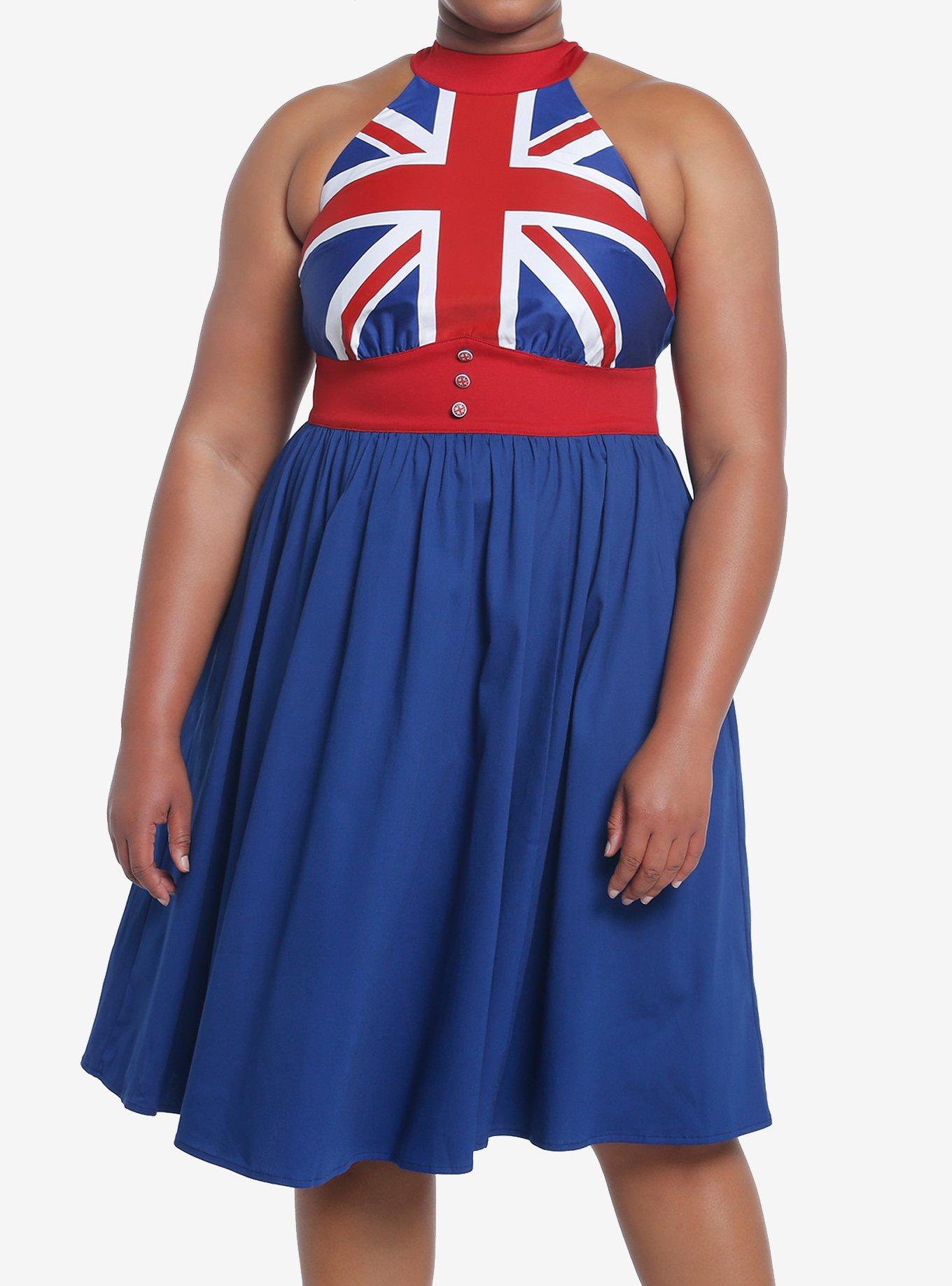 captain marvel halter dress Her Universe Carter Plus Size Her Universe Exclusive Style-Color-Dim:ADAE213037_AB432_M