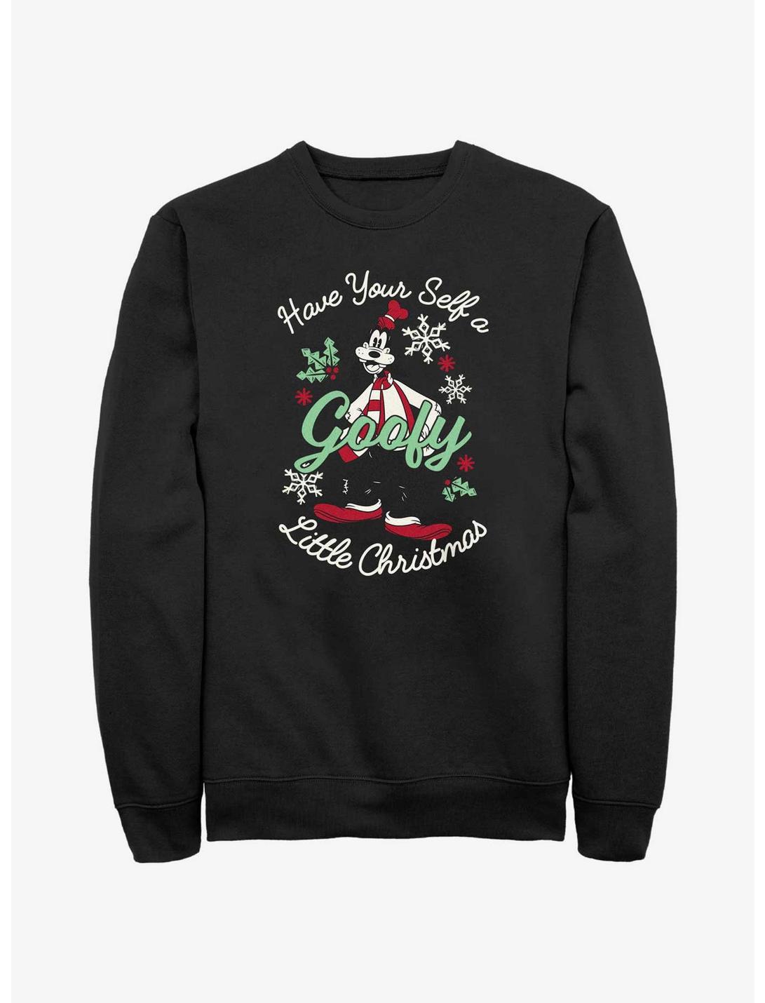 Disney Goofy Little Christmas Black Sweatshirt, BLACK, hi-res