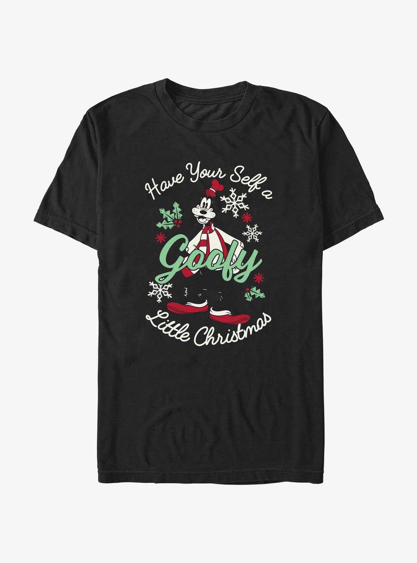 Disney Goofy Little Christmas Black T-Shirt, , hi-res