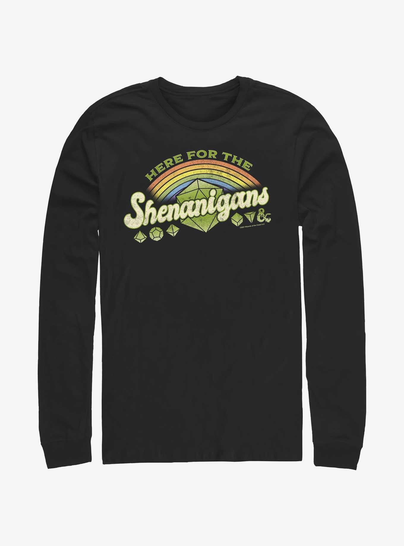 Dungeons And Dragons Here For Shenanigans Long-Sleeve T-Shirt