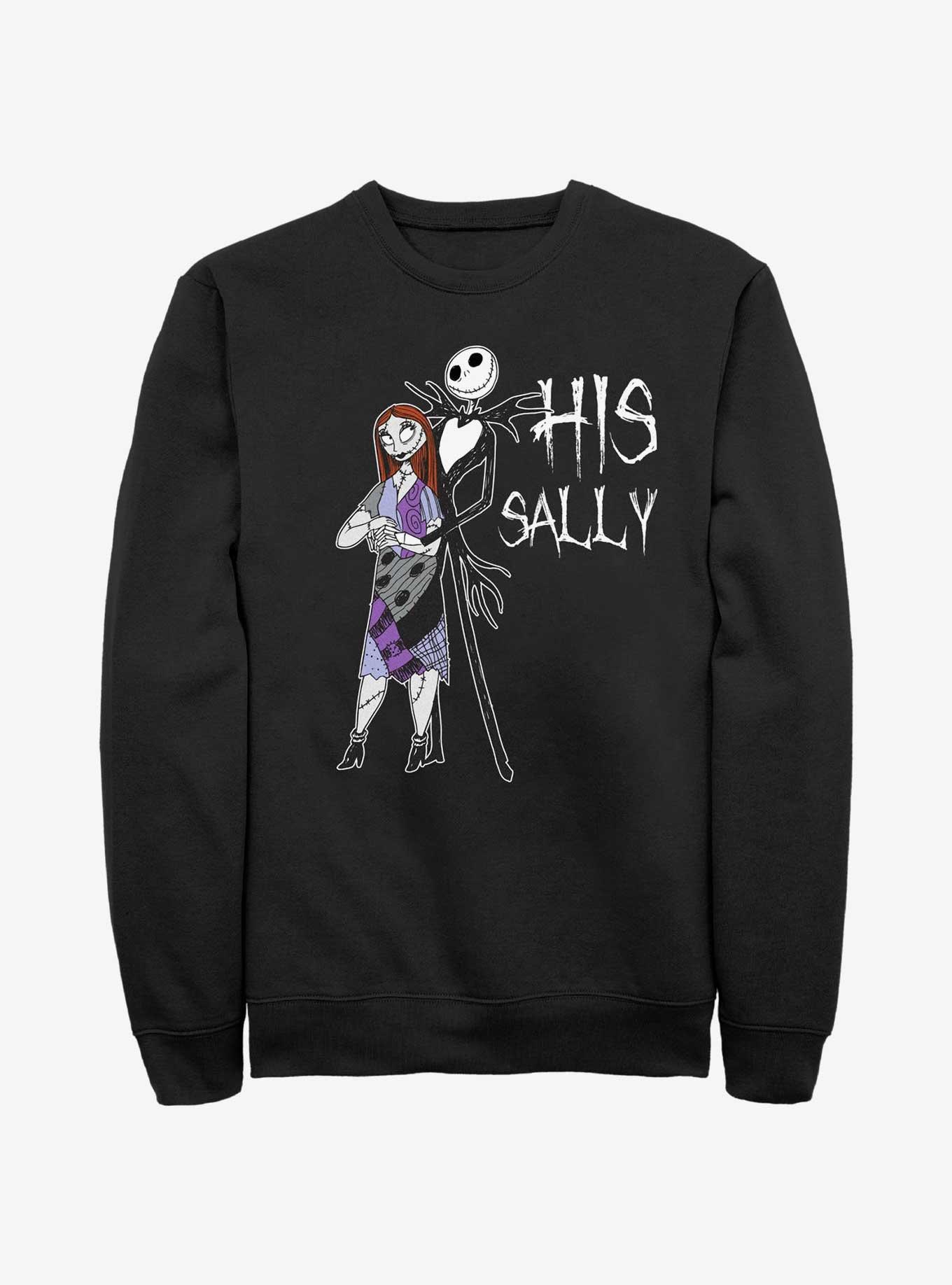 Disney The Nightmare Before Christmas His Sally Sweatshirt, BLACK, hi-res