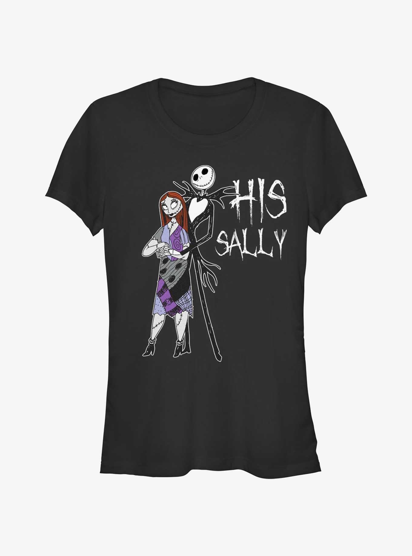 Disney The Nightmare Before Christmas His Sally Girls T-Shirt, BLACK, hi-res