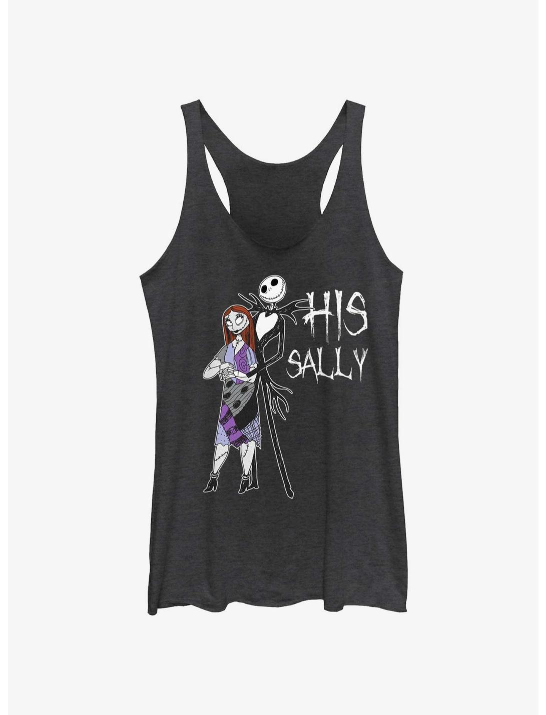 Disney The Nightmare Before Christmas His Sally Girls Tank Top, BLK HTR, hi-res