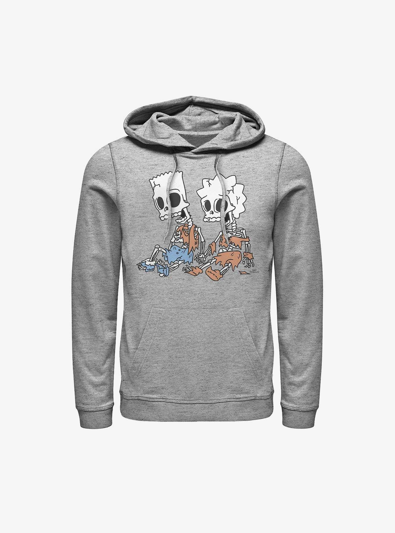 The Simpsons Skeleton Bart & Lisa Hoodie, ATH HTR, hi-res